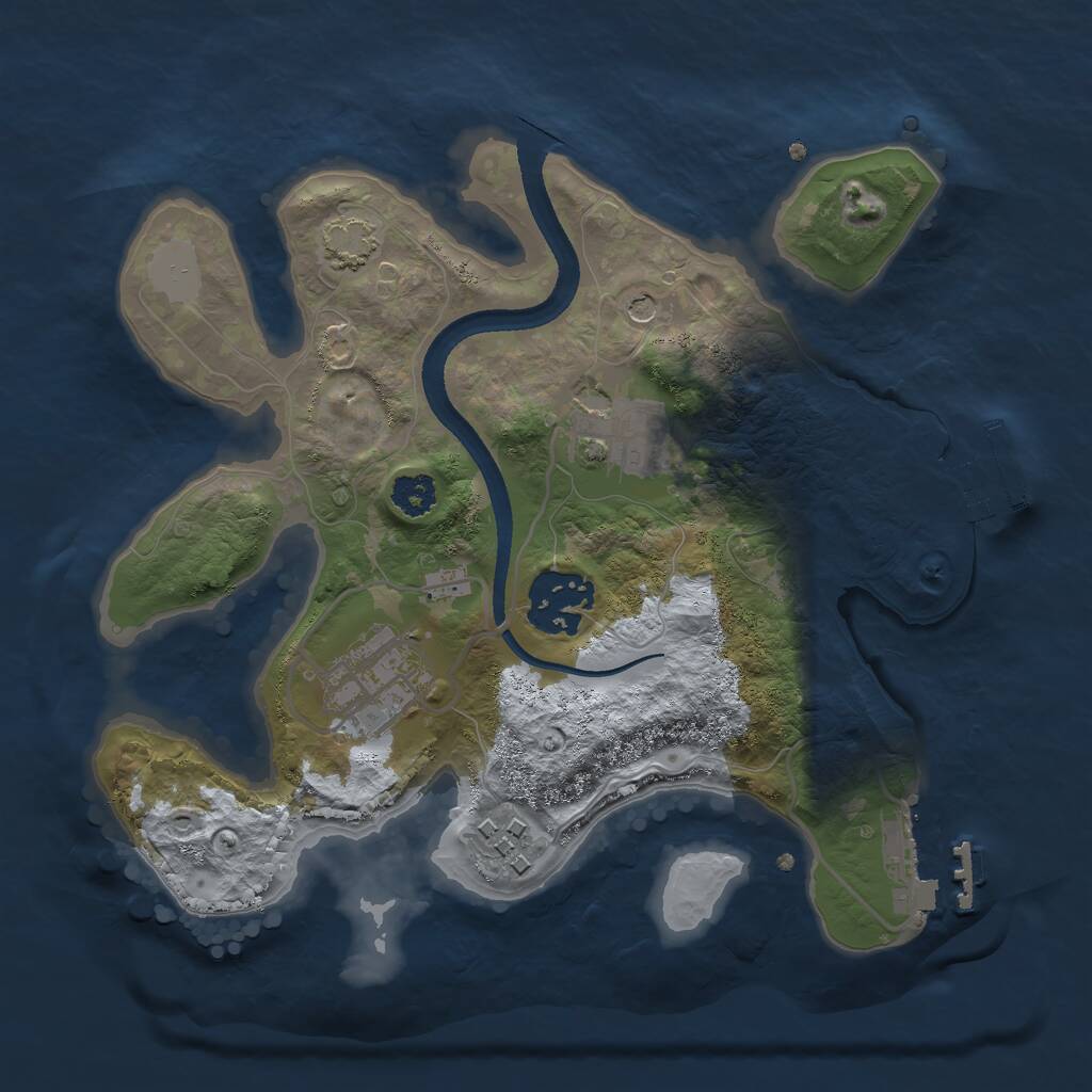 Rust Map: Procedural Map, Size: 2500, Seed: 31412, 9 Monuments