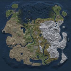 Thumbnail Rust Map: Procedural Map, Size: 4250, Seed: 947358044, 19 Monuments