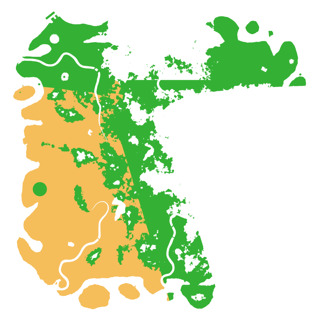 Biome Rust Map: Procedural Map, Size: 6000, Seed: 1110223274