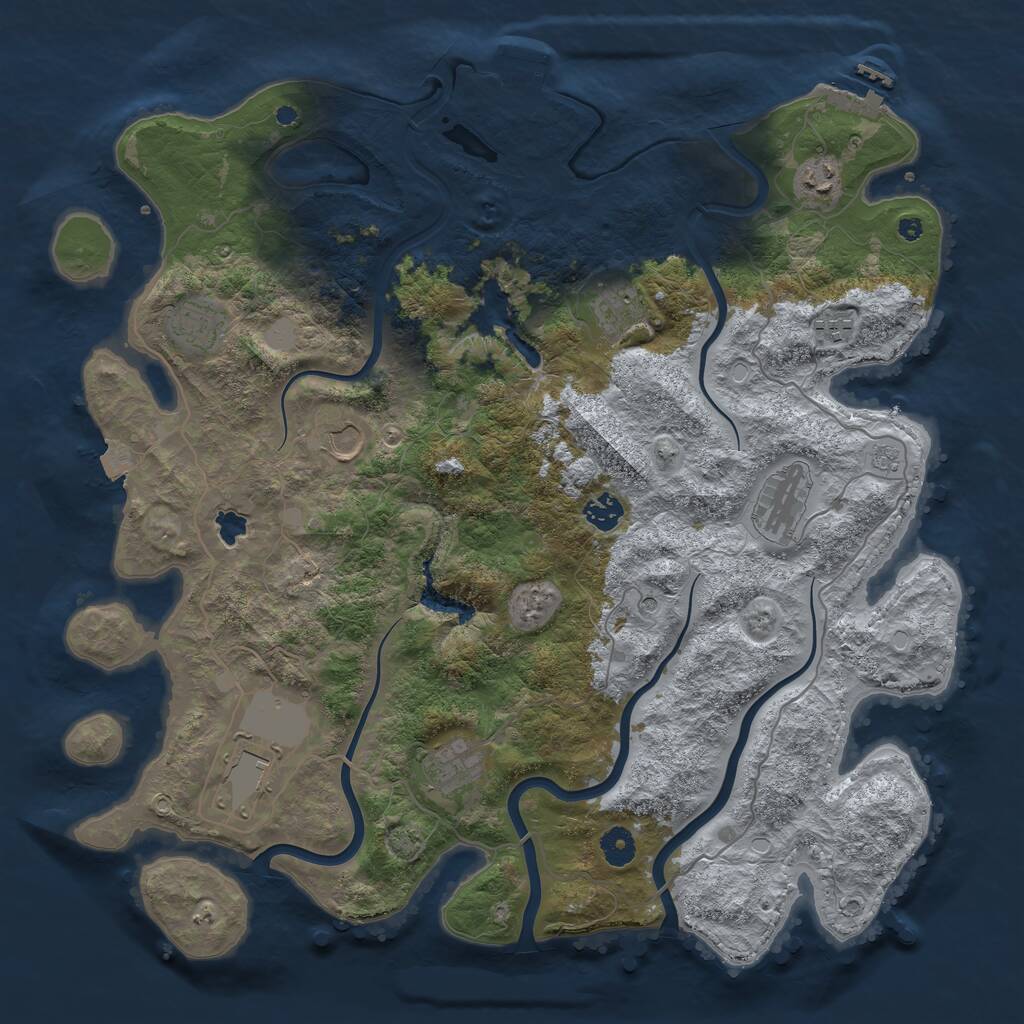 Rust Map: Procedural Map, Size: 4200, Seed: 1312010296, 15 Monuments