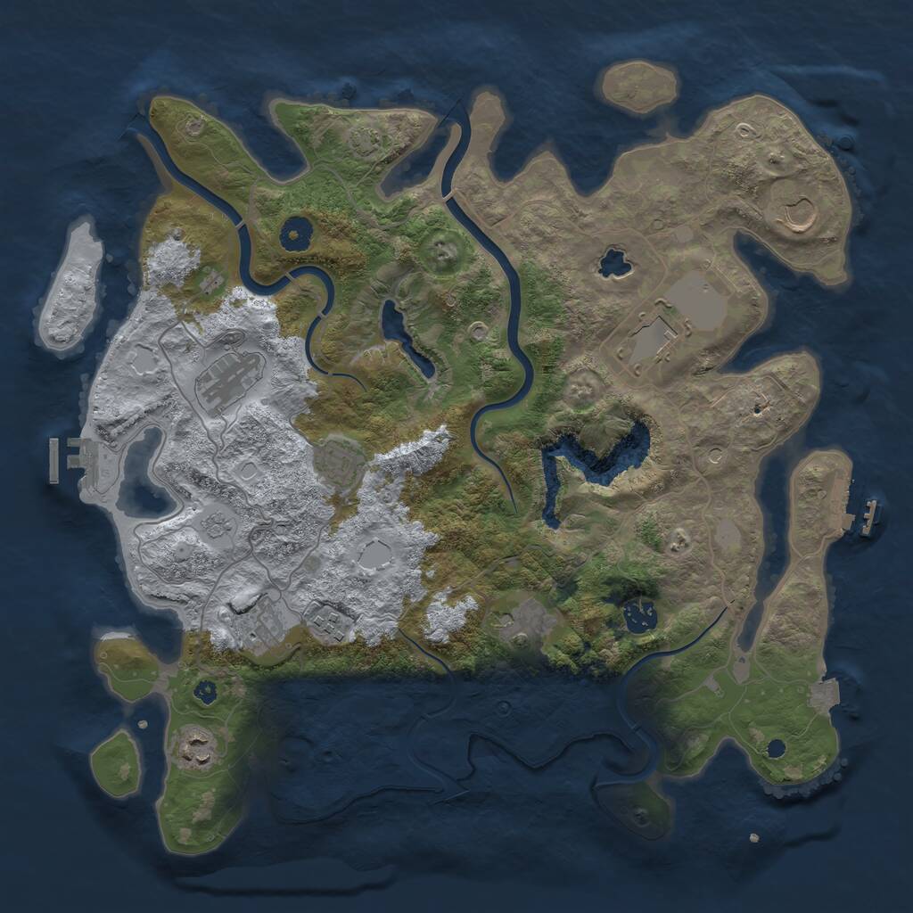 Rust Map: Procedural Map, Size: 4000, Seed: 786751835, 15 Monuments