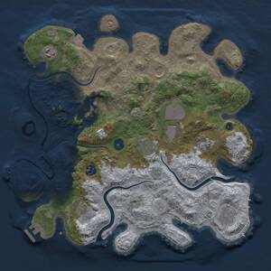 Thumbnail Rust Map: Procedural Map, Size: 3650, Seed: 27198598, 16 Monuments