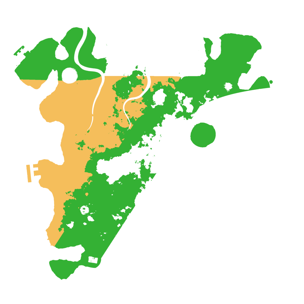 Biome Rust Map: Procedural Map, Size: 3500, Seed: 66971