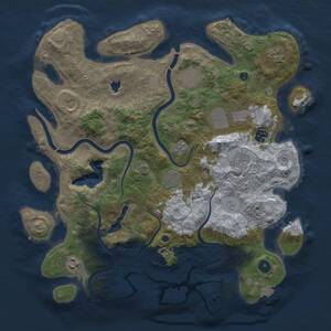 Thumbnail Rust Map: Procedural Map, Size: 4000, Seed: 911310254, 13 Monuments