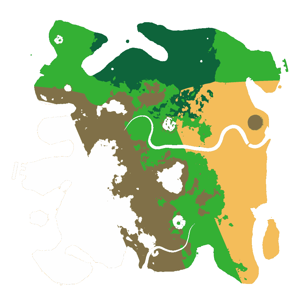 Biome Rust Map: Procedural Map, Size: 3500, Seed: 945003407