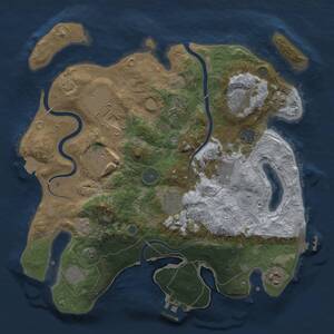 Thumbnail Rust Map: Procedural Map, Size: 3500, Seed: 1809768862, 17 Monuments