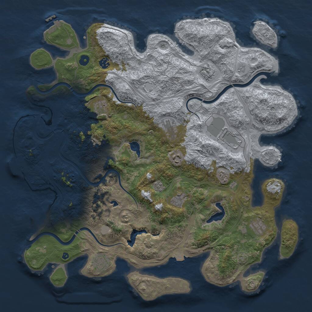 Rust Map: Procedural Map, Size: 4500, Seed: 1599037736, 16 Monuments