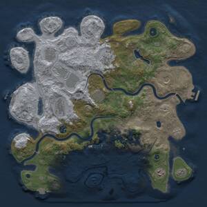 Thumbnail Rust Map: Procedural Map, Size: 4000, Seed: 21883406, 16 Monuments