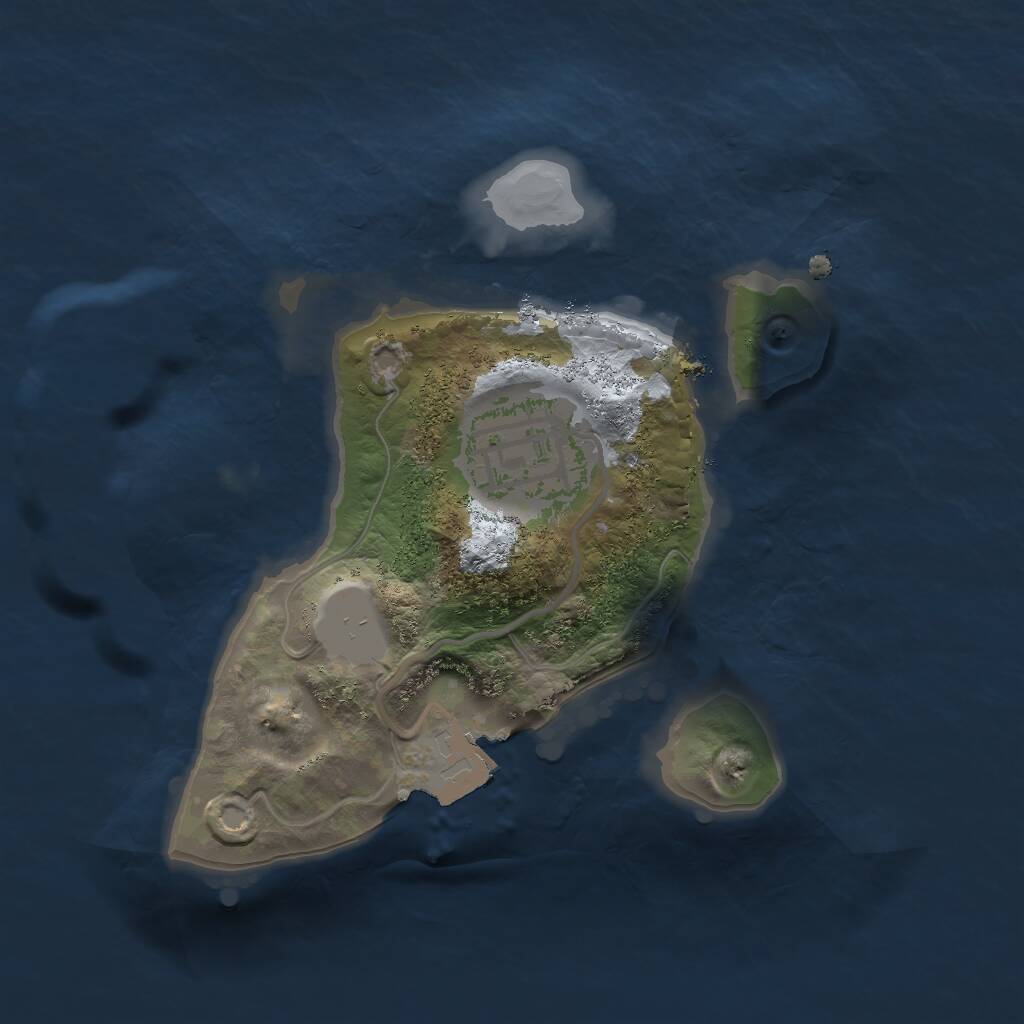 Rust Map: Procedural Map, Size: 1750, Seed: 1086504356, 2 Monuments