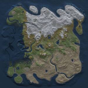 Thumbnail Rust Map: Procedural Map, Size: 4500, Seed: 1299953954, 19 Monuments