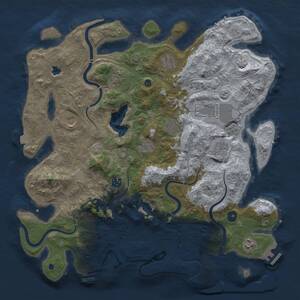 Thumbnail Rust Map: Procedural Map, Size: 4250, Seed: 654621425, 16 Monuments
