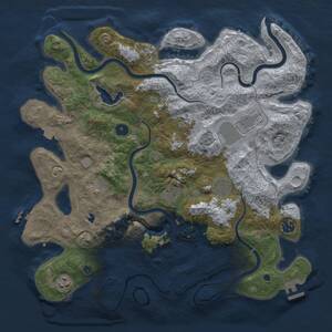 Thumbnail Rust Map: Procedural Map, Size: 4000, Seed: 1316534540, 14 Monuments