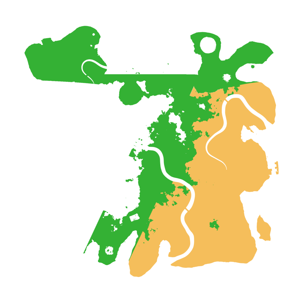 Biome Rust Map: Procedural Map, Size: 3500, Seed: 258334