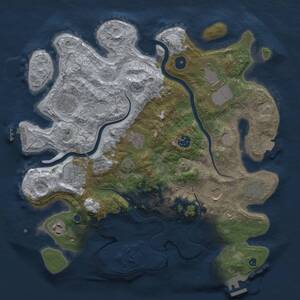 Thumbnail Rust Map: Procedural Map, Size: 3700, Seed: 2107859920, 15 Monuments