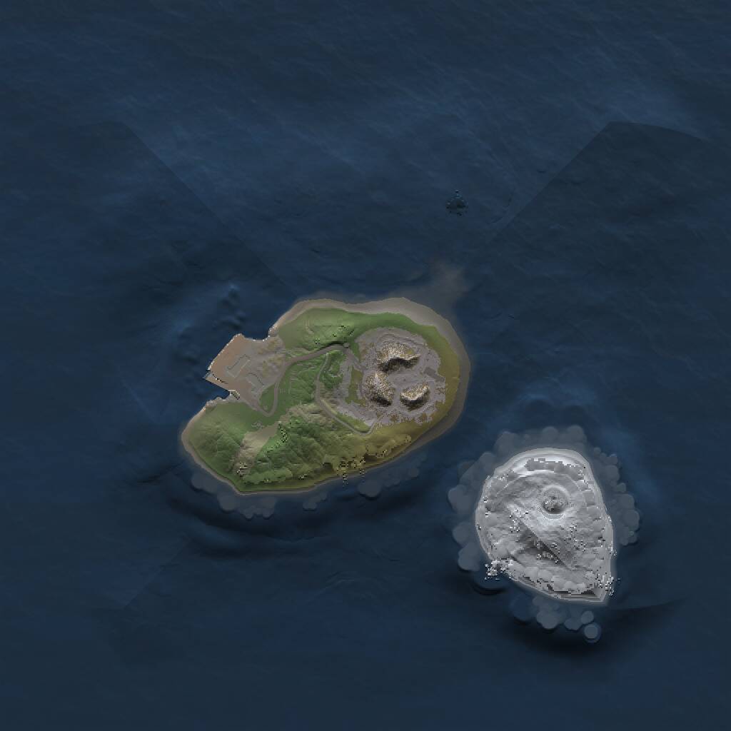 Rust Map: Procedural Map, Size: 1500, Seed: 1099827510, 2 Monuments