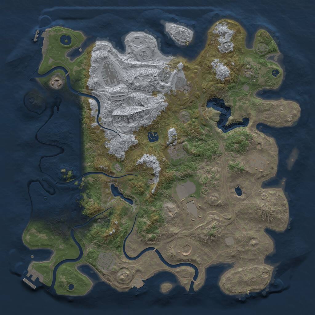 Rust Map: Procedural Map, Size: 4250, Seed: 928458233, 17 Monuments