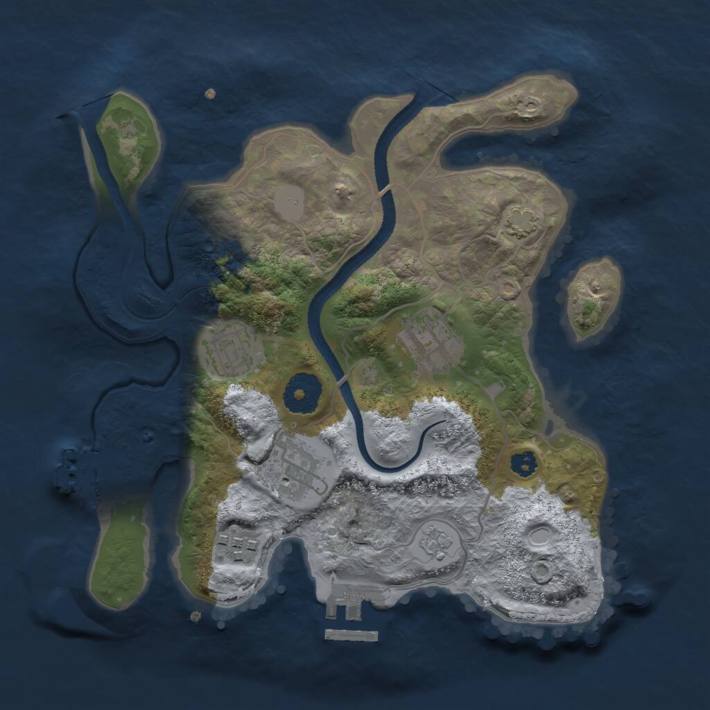 Rust Map: Procedural Map, Size: 2700, Seed: 1788609686, 9 Monuments
