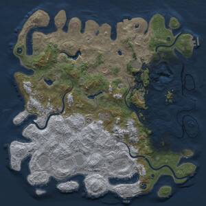 Thumbnail Rust Map: Procedural Map, Size: 5000, Seed: 9032026, 17 Monuments