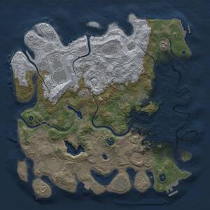 Thumbnail Rust Map: Procedural Map, Size: 4250, Seed: 537555807, 15 Monuments