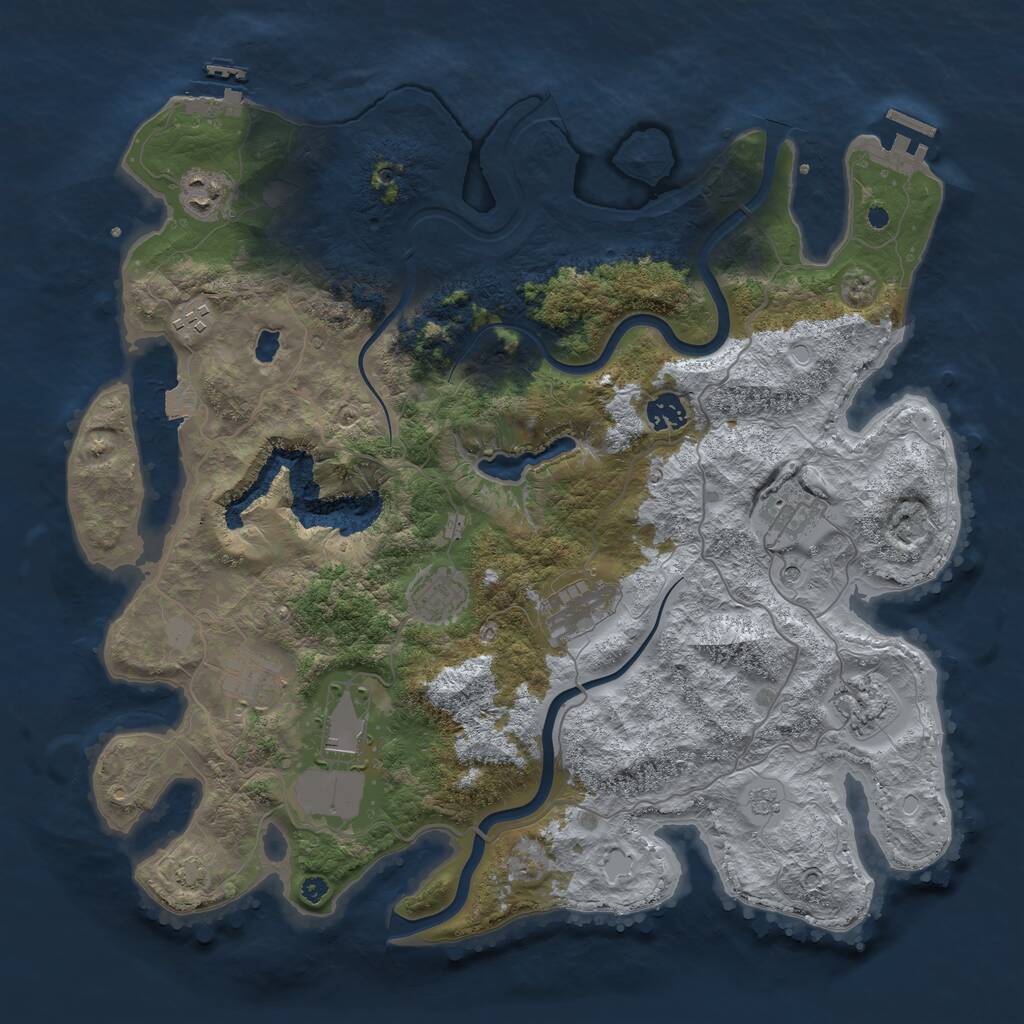 Rust Map: Procedural Map, Size: 4000, Seed: 4092026, 15 Monuments