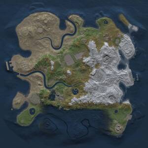 Thumbnail Rust Map: Procedural Map, Size: 3500, Seed: 211711017, 14 Monuments