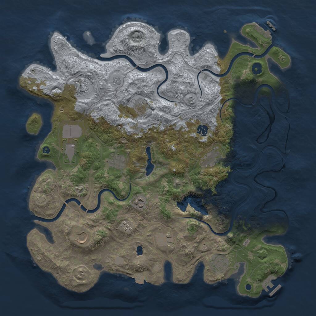 Rust Map: Procedural Map, Size: 4250, Seed: 300825297, 17 Monuments