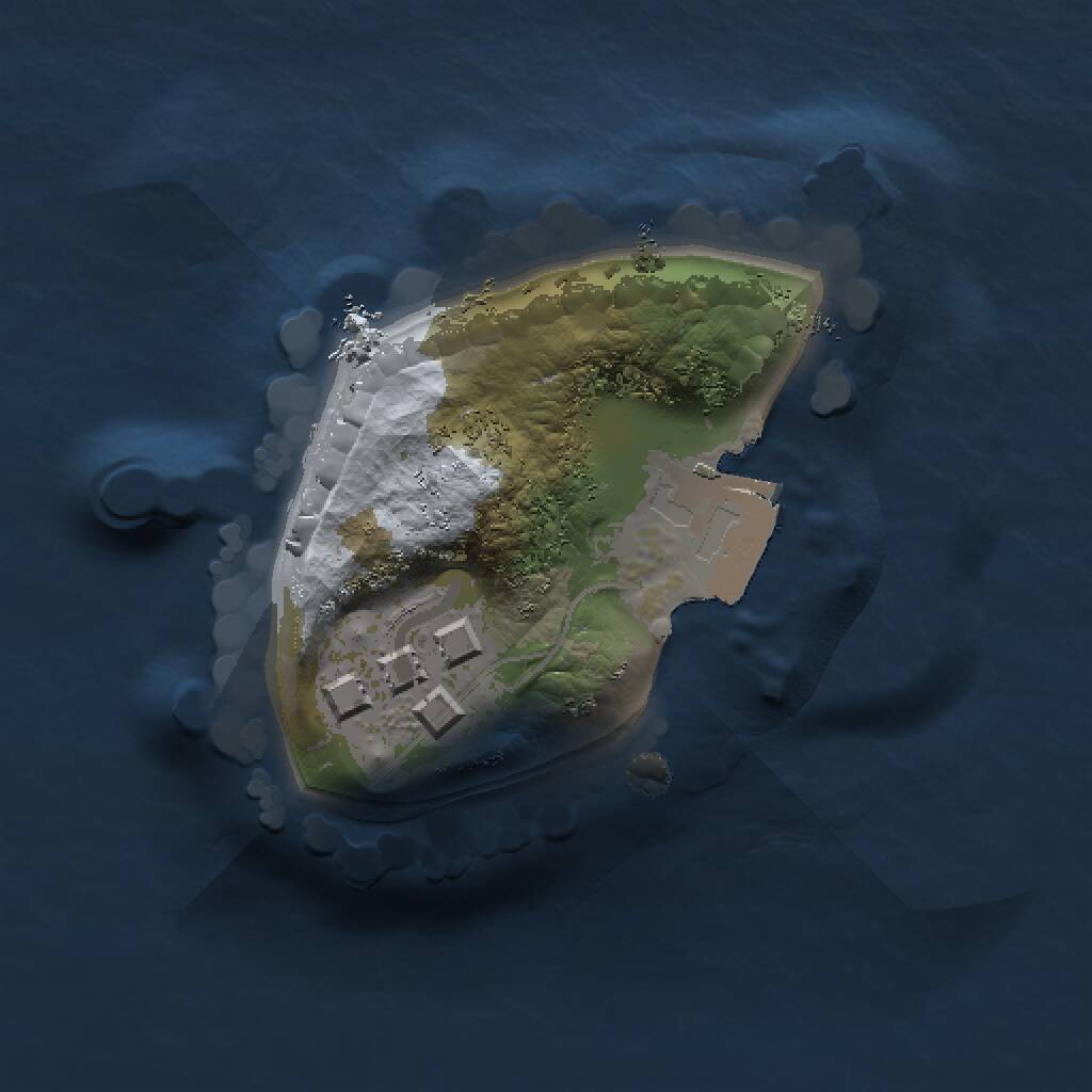 Rust Map: Procedural Map, Size: 1000, Seed: 147728609, 2 Monuments