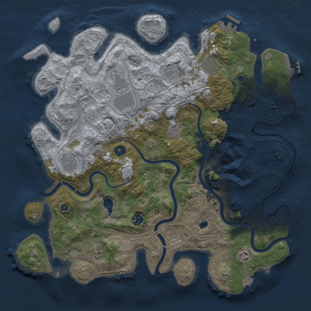 Rust Map: Procedural Map, Size: 4250, Seed: 349250288, 15 Monuments