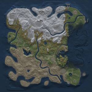 Thumbnail Rust Map: Procedural Map, Size: 4400, Seed: 3548117, 19 Monuments