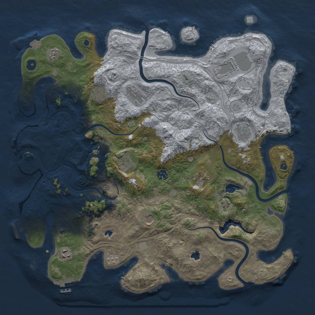 Rust Map: Procedural Map, Size: 4500, Seed: 202609041, 16 Monuments