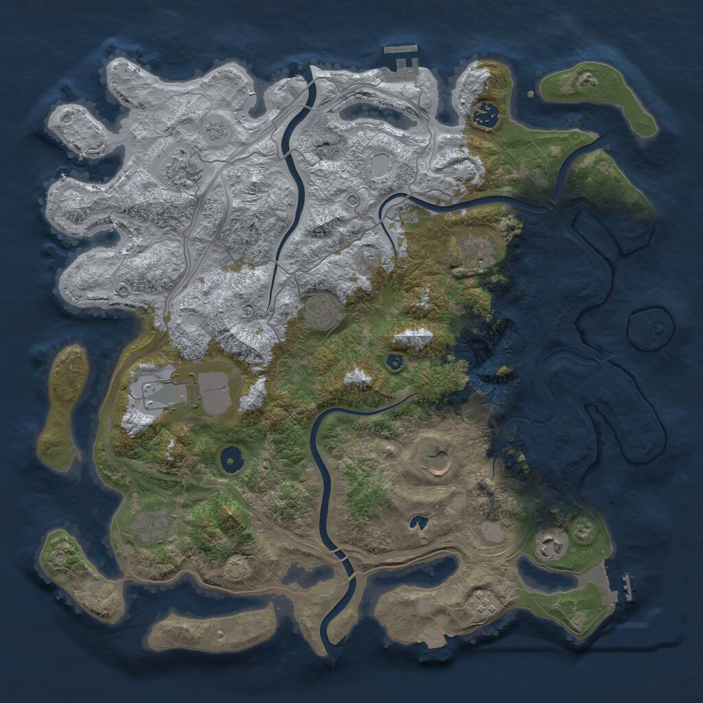 Rust Map: Procedural Map, Size: 4250, Seed: 315058, 15 Monuments