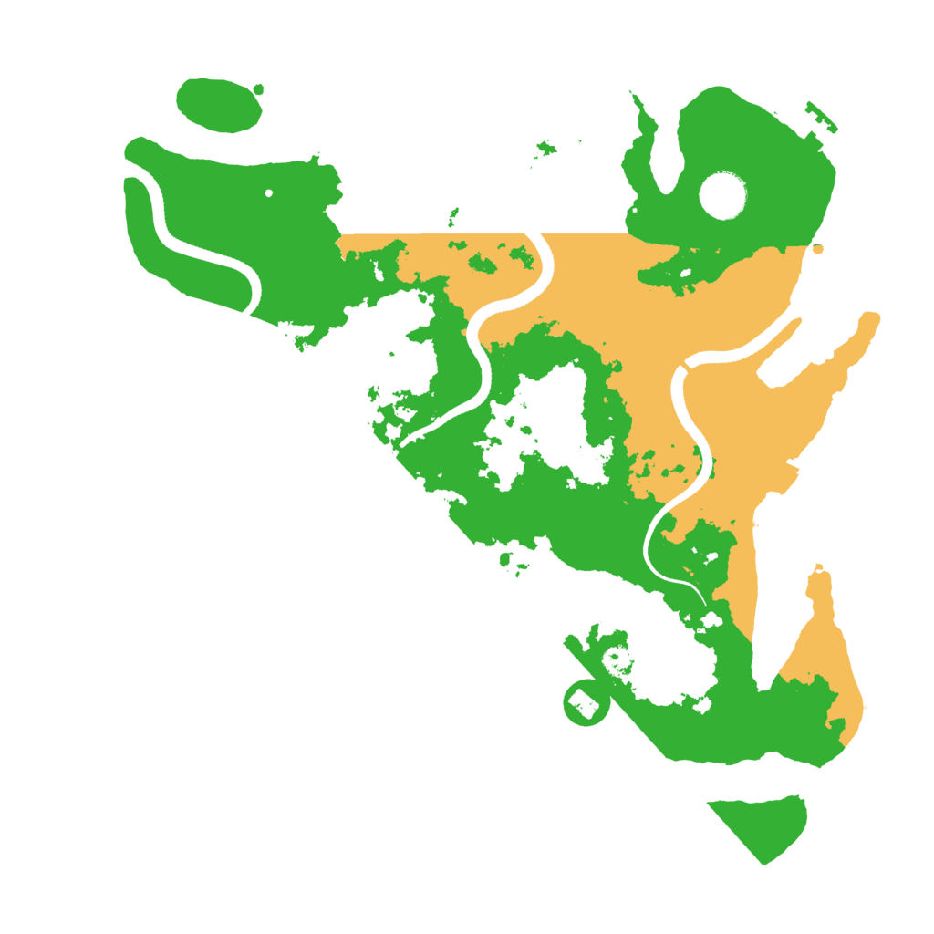 Biome Rust Map: Procedural Map, Size: 3500, Seed: 735917