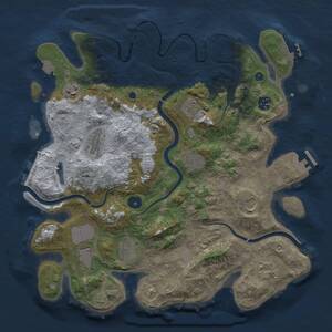 Thumbnail Rust Map: Procedural Map, Size: 3750, Seed: 592671, 18 Monuments
