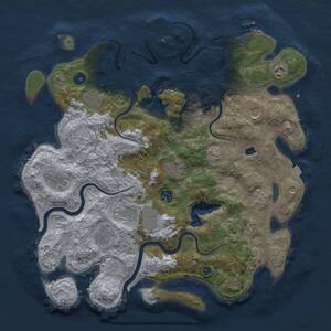 Thumbnail Rust Map: Procedural Map, Size: 4000, Seed: 1919344118, 16 Monuments
