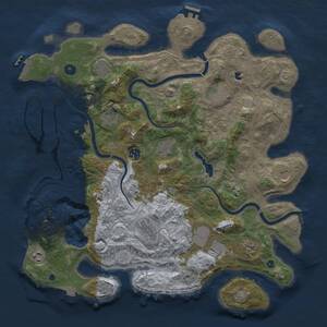 Thumbnail Rust Map: Procedural Map, Size: 4250, Seed: 57084895, 19 Monuments