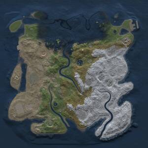 Thumbnail Rust Map: Procedural Map, Size: 3800, Seed: 1541833552, 15 Monuments