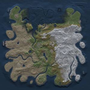 Thumbnail Rust Map: Procedural Map, Size: 4500, Seed: 149714781, 18 Monuments