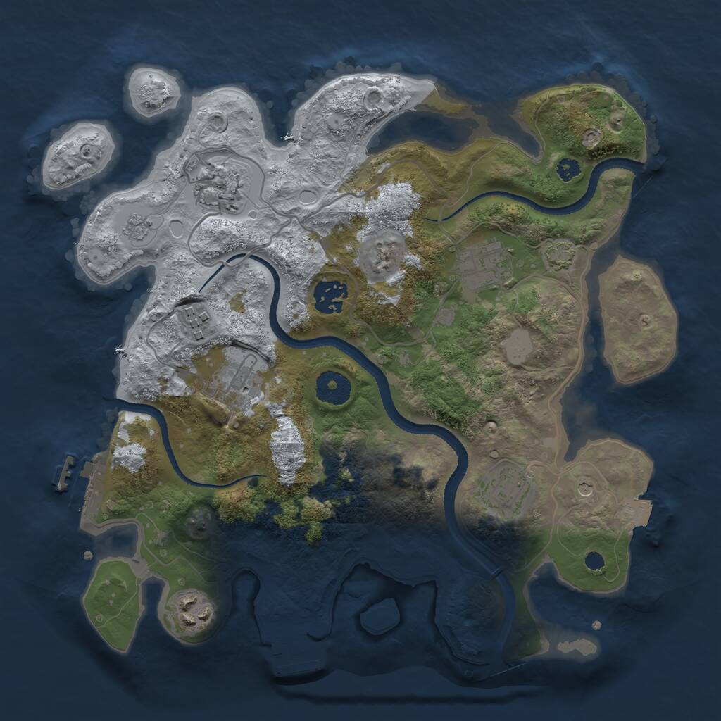 Rust Map: Procedural Map, Size: 3140, Seed: 1761789566, 13 Monuments