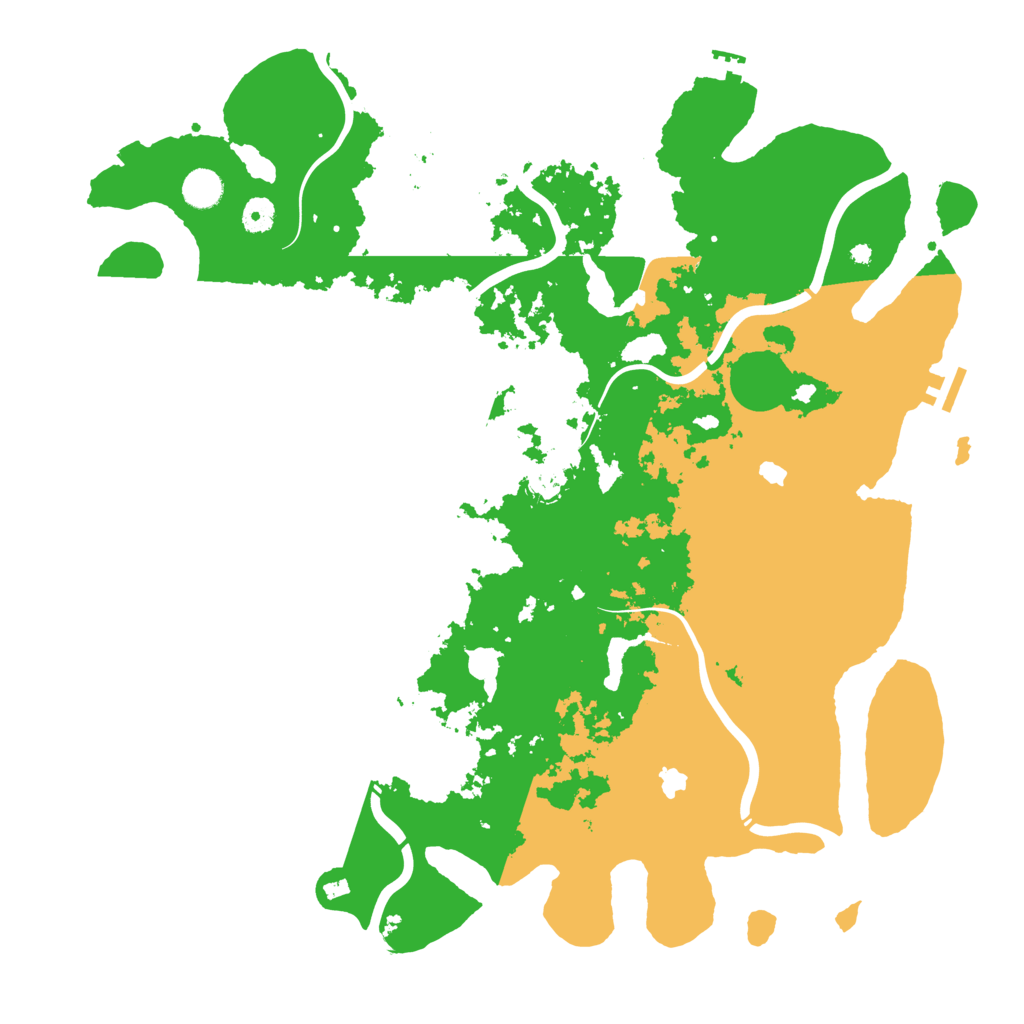 Biome Rust Map: Procedural Map, Size: 4500, Seed: 1234586