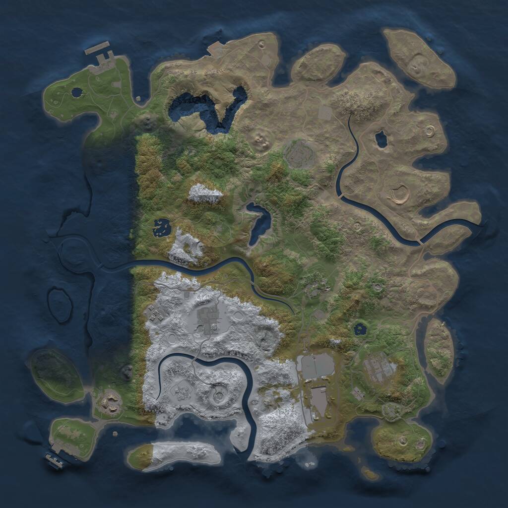 Rust Map: Procedural Map, Size: 4000, Seed: 1772334702, 15 Monuments