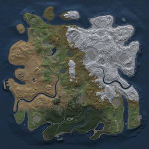 Thumbnail Rust Map: Procedural Map, Size: 4000, Seed: 37860842, 18 Monuments
