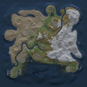 Thumbnail Rust Map: Procedural Map, Size: 3500, Seed: 18815, 14 Monuments