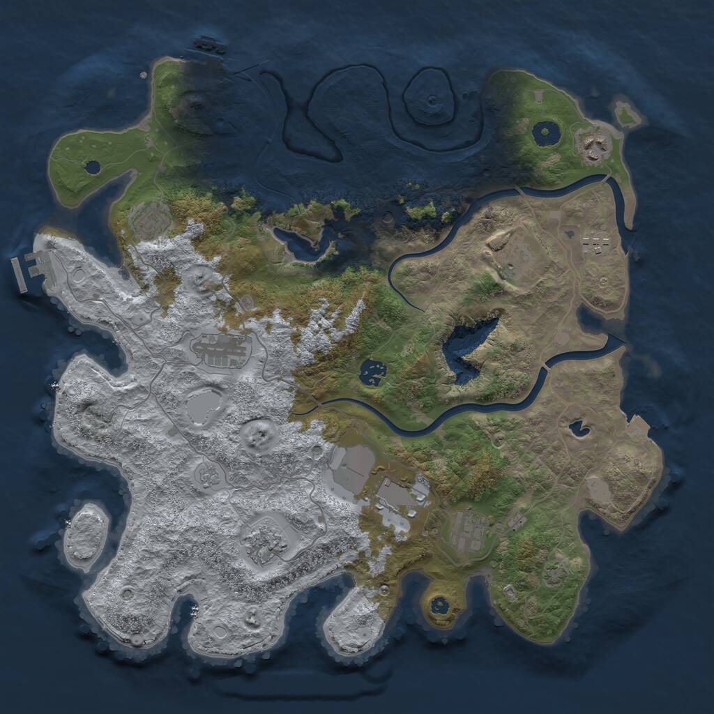 Rust Map: Procedural Map, Size: 4000, Seed: 895612362, 15 Monuments
