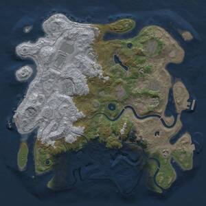 Thumbnail Rust Map: Procedural Map, Size: 4000, Seed: 1920951902, 14 Monuments