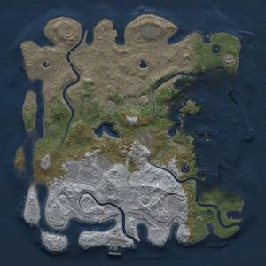 Thumbnail Rust Map: Procedural Map, Size: 4500, Seed: 1740091182, 17 Monuments