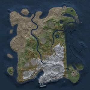 Thumbnail Rust Map: Procedural Map, Size: 3500, Seed: 1408707136, 17 Monuments
