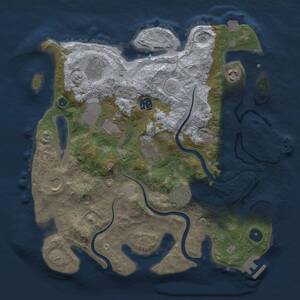 Thumbnail Rust Map: Procedural Map, Size: 3500, Seed: 288596904, 14 Monuments