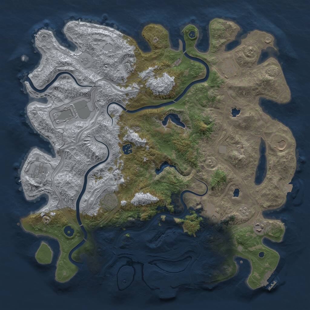 Rust Map: Procedural Map, Size: 4500, Seed: 20260904, 16 Monuments