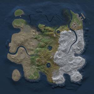 Thumbnail Rust Map: Procedural Map, Size: 3000, Seed: 673777563, 12 Monuments