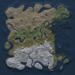 Thumbnail Rust Map: Procedural Map, Size: 4500, Seed: 1423361233, 18 Monuments